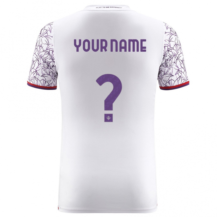 Kandiny Bambino Maglia Il Tuo Nome #0 Bianco Kit Gara Away 2023/24 Maglietta