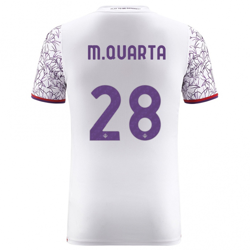 Kandiny Bambino Maglia Lucas Martínez Quarta #28 Bianco Kit Gara Away 2023/24 Maglietta