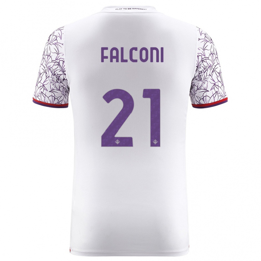 Kandiny Bambino Maglia Niccolò Falconi #21 Bianco Kit Gara Away 2023/24 Maglietta