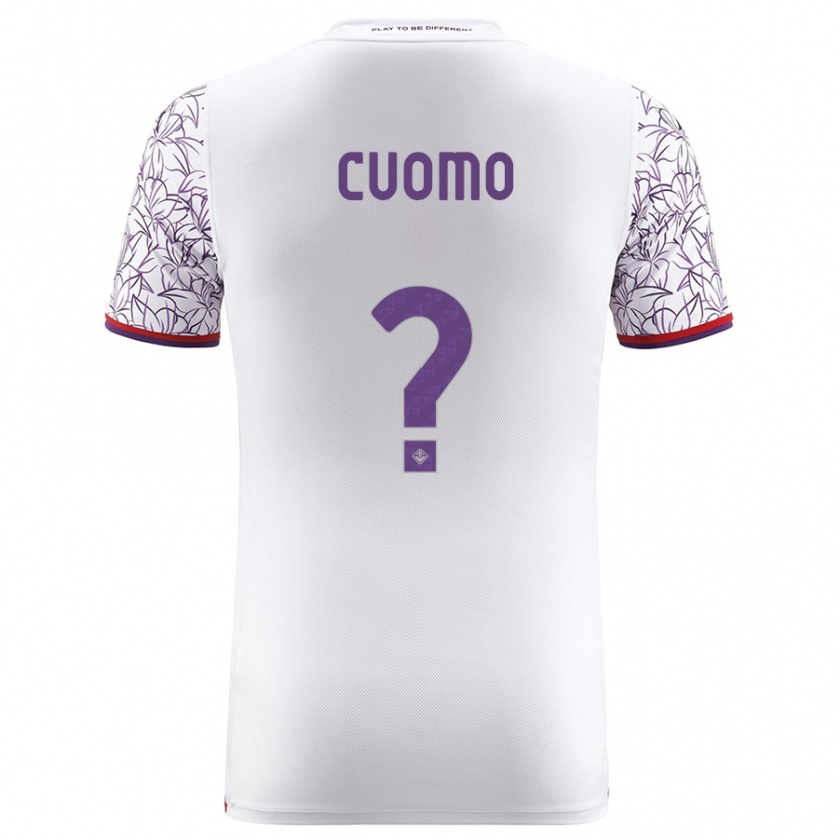 Kandiny Bambino Maglia Raffaele Cuomo #0 Bianco Kit Gara Away 2023/24 Maglietta