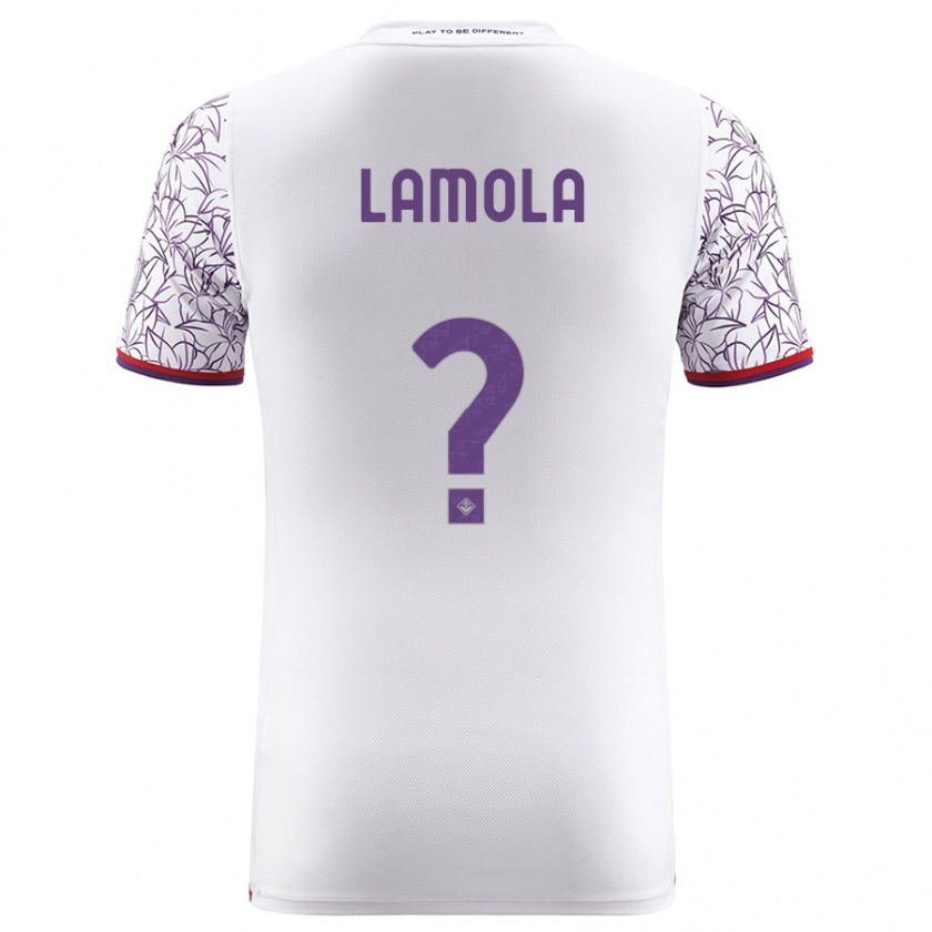 Kandiny Bambino Maglia Lorenzo Lamola #0 Bianco Kit Gara Away 2023/24 Maglietta