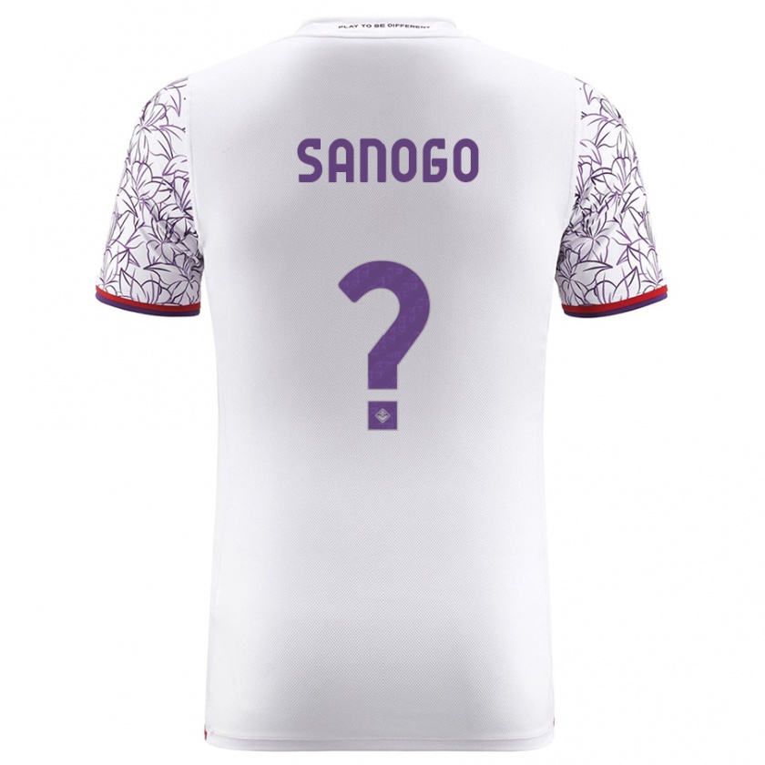 Kandiny Bambino Maglia Bassidy Sanogo #0 Bianco Kit Gara Away 2023/24 Maglietta