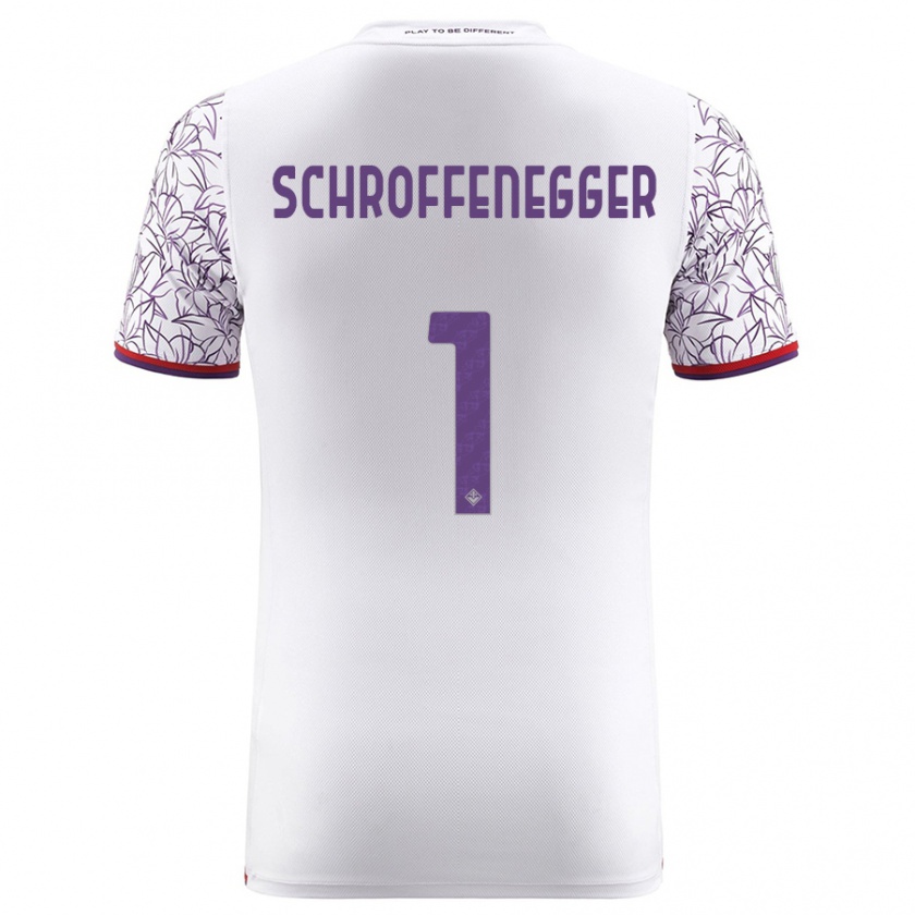 Kandiny Bambino Maglia Katja Schroffenegger #1 Bianco Kit Gara Away 2023/24 Maglietta