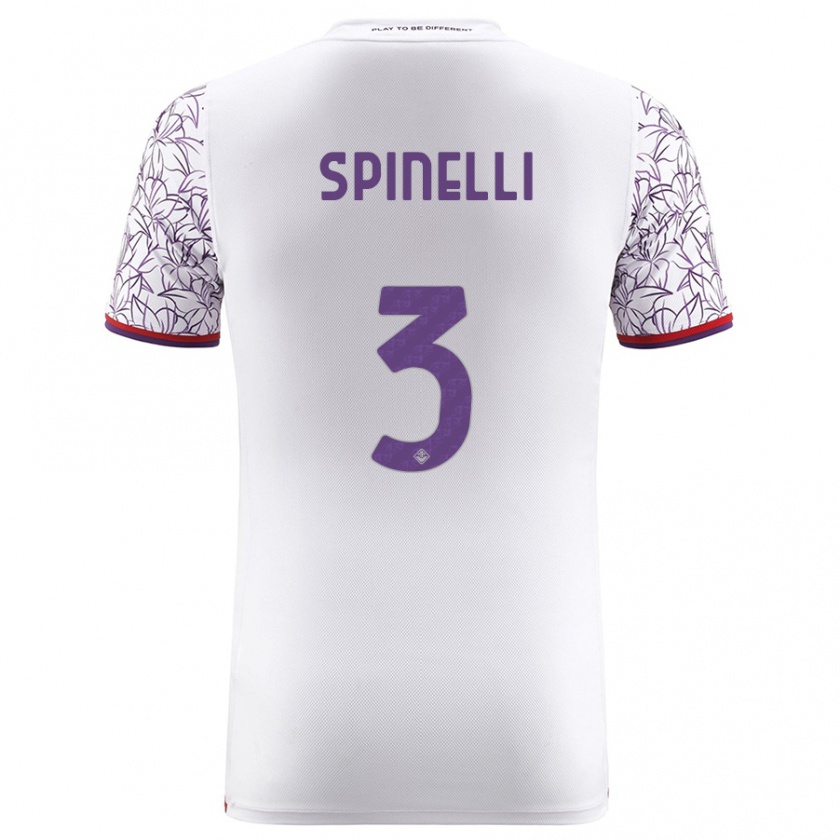 Kandiny Bambino Maglia Giorgia Spinelli #3 Bianco Kit Gara Away 2023/24 Maglietta