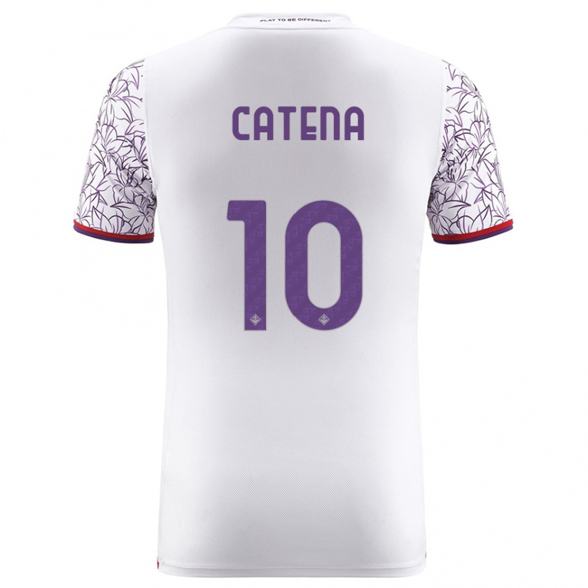 Kandiny Kinder Michaela Catena #10 Weiß Auswärtstrikot Trikot 2023/24 T-Shirt Österreich