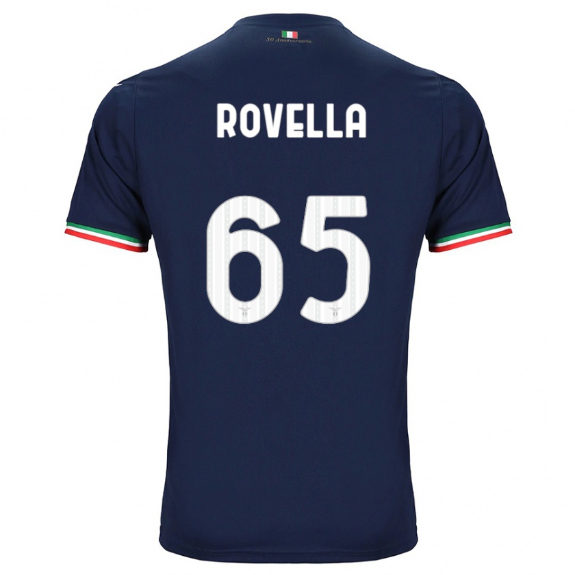 Kandiny Kinder Nicolò Rovella #65 Marine Auswärtstrikot Trikot 2023/24 T-Shirt Österreich