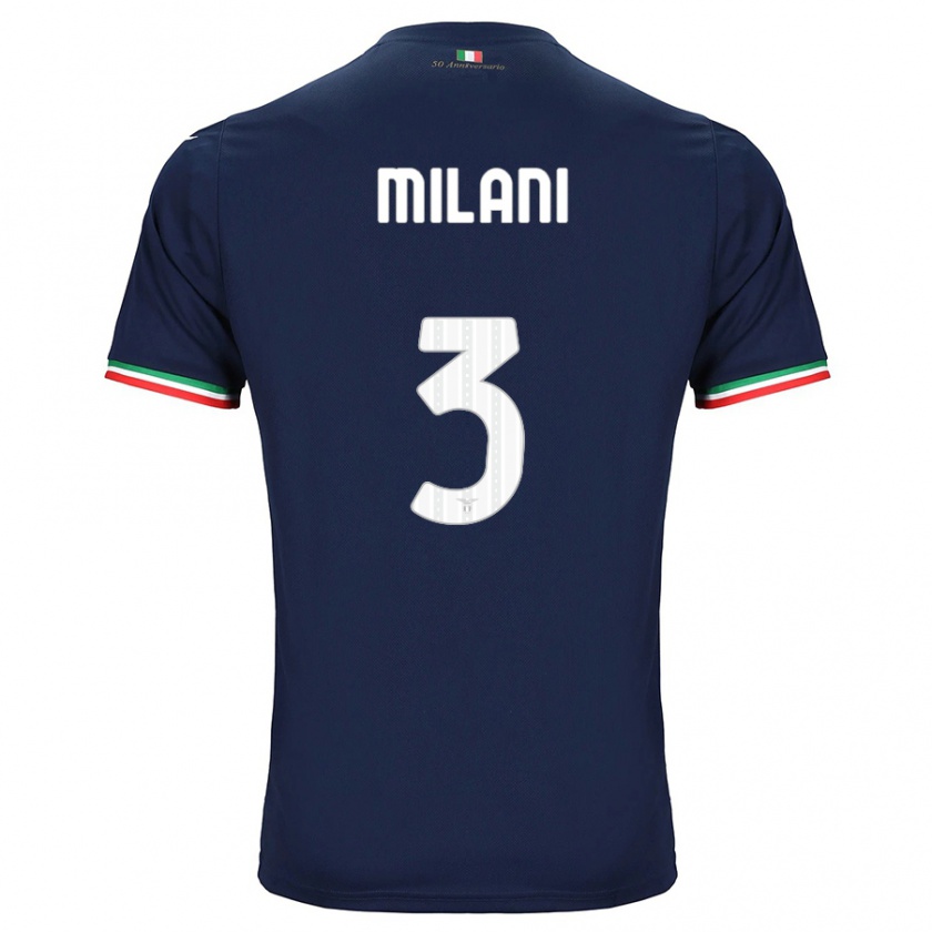 Kandiny Bambino Maglia Alessandro Milani #3 Marina Militare Kit Gara Away 2023/24 Maglietta