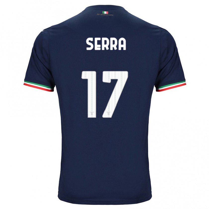 Kandiny Kinder Federico Serra #17 Marine Auswärtstrikot Trikot 2023/24 T-Shirt Österreich