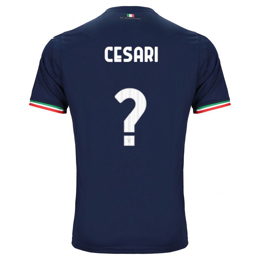 Kandiny Bambino Maglia Nicolò Cesari #0 Marina Militare Kit Gara Away 2023/24 Maglietta