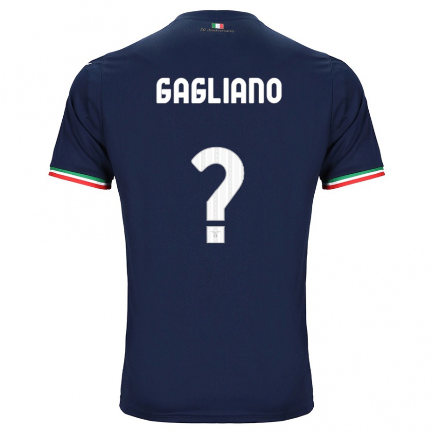 Kandiny Bambino Maglia Mattia Gagliano #0 Marina Militare Kit Gara Away 2023/24 Maglietta