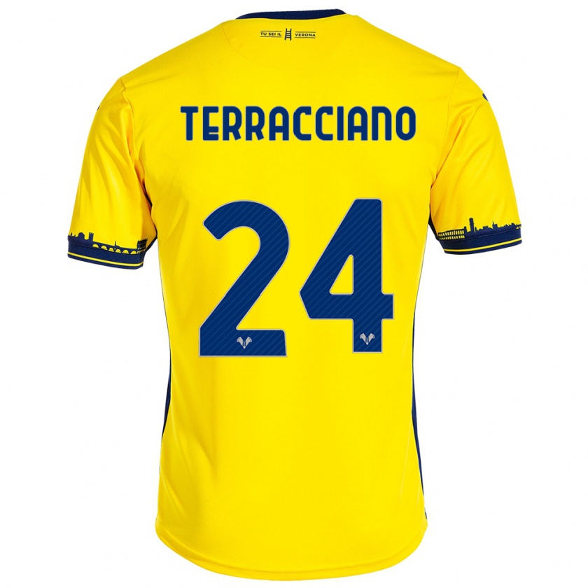 Kandiny Niño Camiseta Filippo Terracciano #24 Amarillo 2ª Equipación 2023/24 La Camisa México