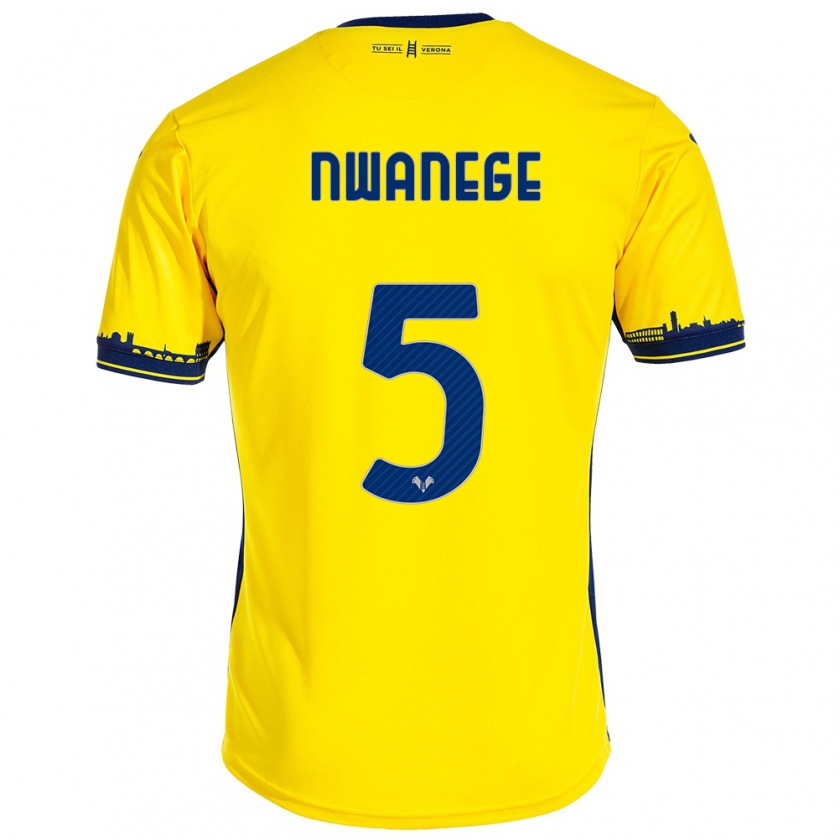 Kandiny Niño Camiseta Karlson Nwanege #5 Amarillo 2ª Equipación 2023/24 La Camisa México