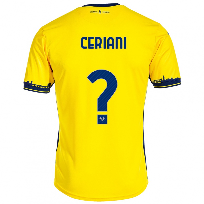 Kandiny Niño Camiseta Filippo Ceriani #0 Amarillo 2ª Equipación 2023/24 La Camisa México