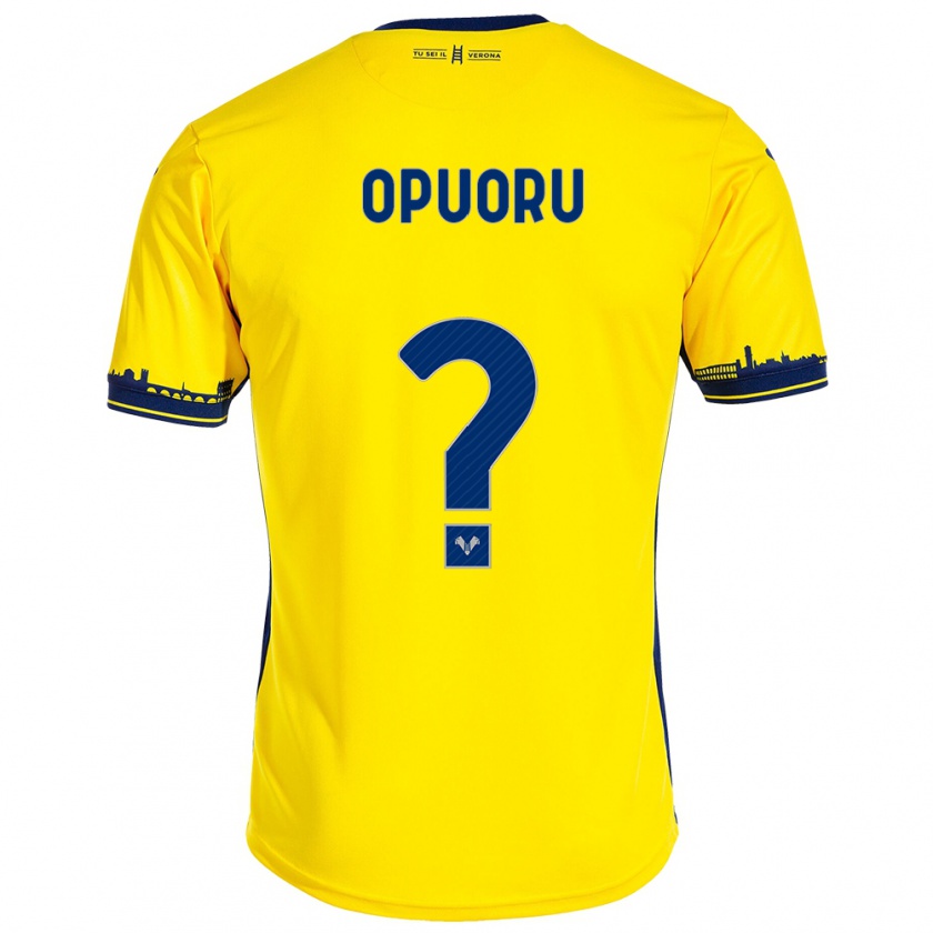 Kandiny Bambino Maglia Marvellous Opuoru #0 Giallo Kit Gara Away 2023/24 Maglietta