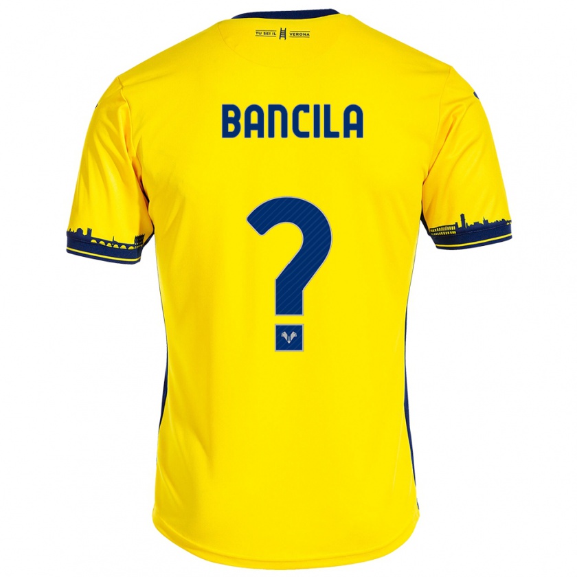 Kandiny Bambino Maglia Darius Bancila #0 Giallo Kit Gara Away 2023/24 Maglietta