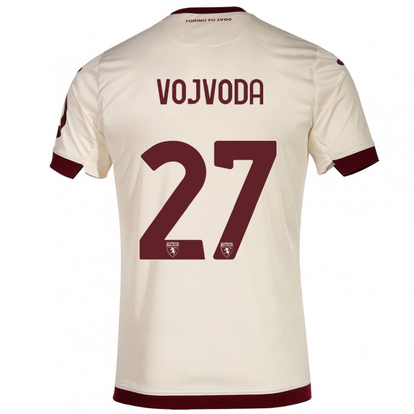 Kandiny Kinder Mërgim Vojvoda #27 Sekt Auswärtstrikot Trikot 2023/24 T-Shirt Österreich