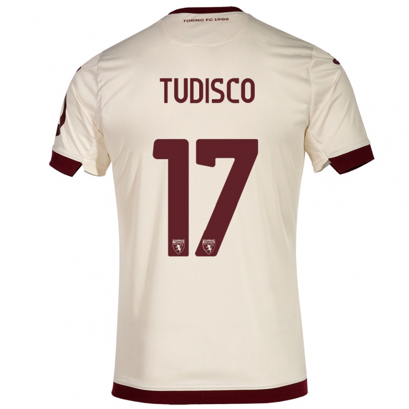 Kandiny Kinder Giorgia Tudisco #17 Sekt Auswärtstrikot Trikot 2023/24 T-Shirt Österreich