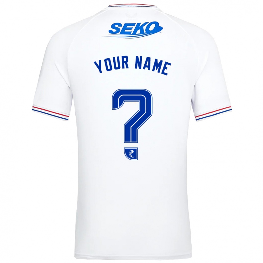 Kandiny Bambino Maglia Il Tuo Nome #0 Bianco Kit Gara Away 2023/24 Maglietta