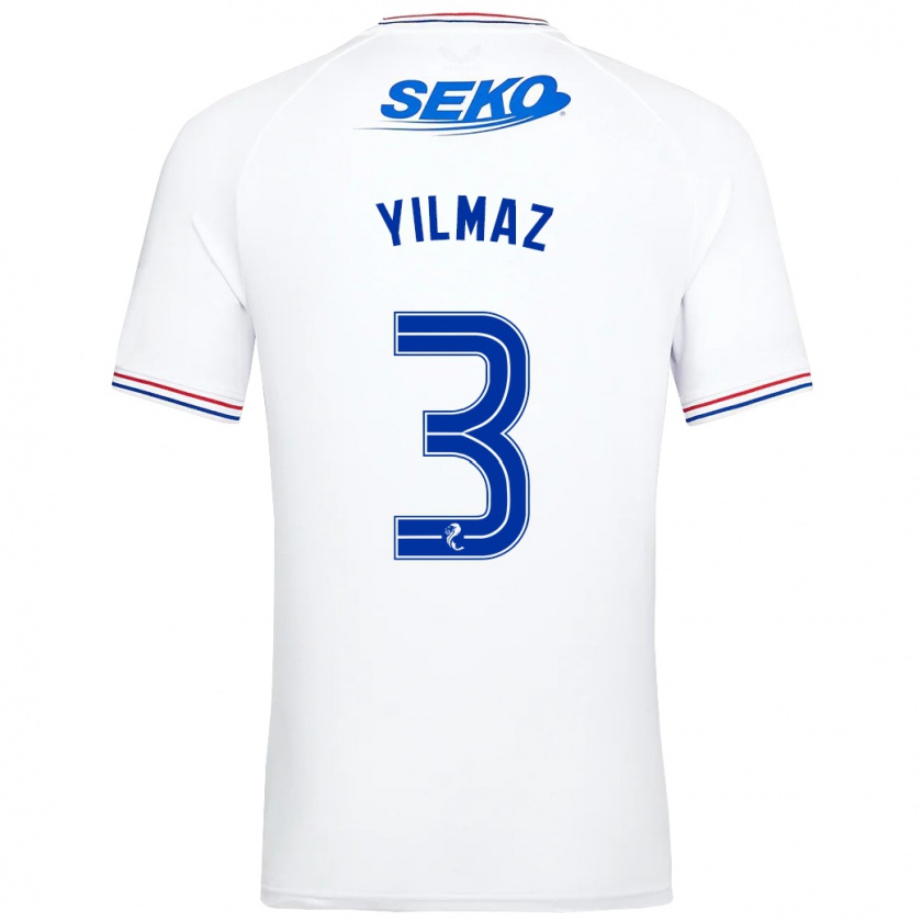 Kandiny Niño Camiseta Rıdvan Yılmaz #3 Blanco 2ª Equipación 2023/24 La Camisa