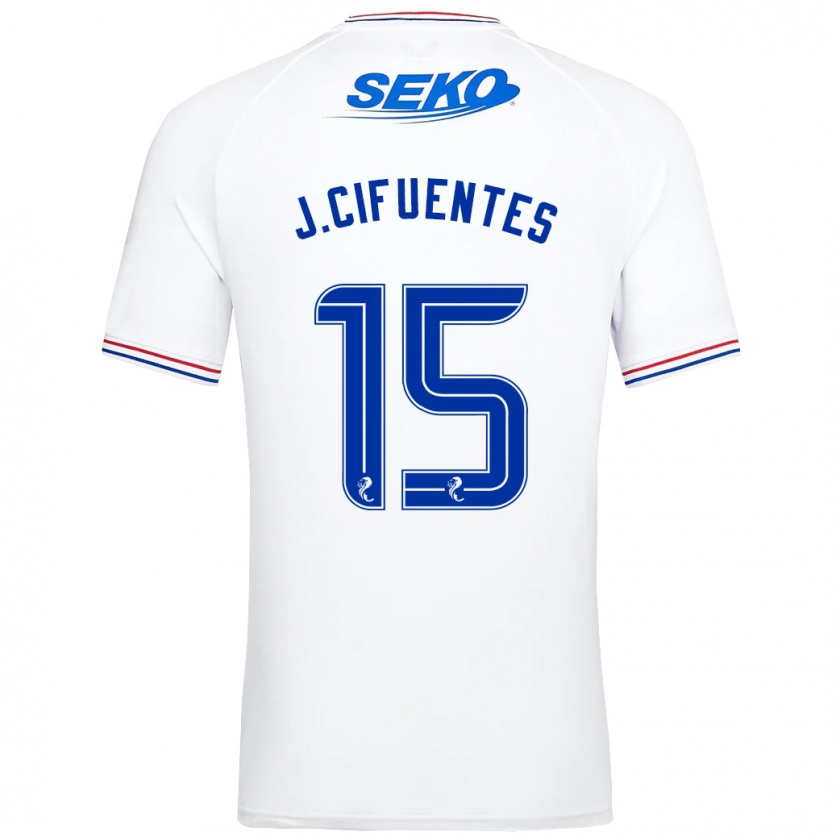 Kandiny Bambino Maglia José Cifuentes #15 Bianco Kit Gara Away 2023/24 Maglietta