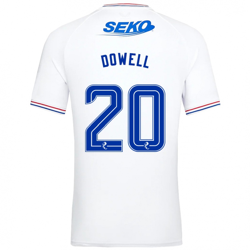 Kandiny Bambino Maglia Kieran Dowell #20 Bianco Kit Gara Away 2023/24 Maglietta