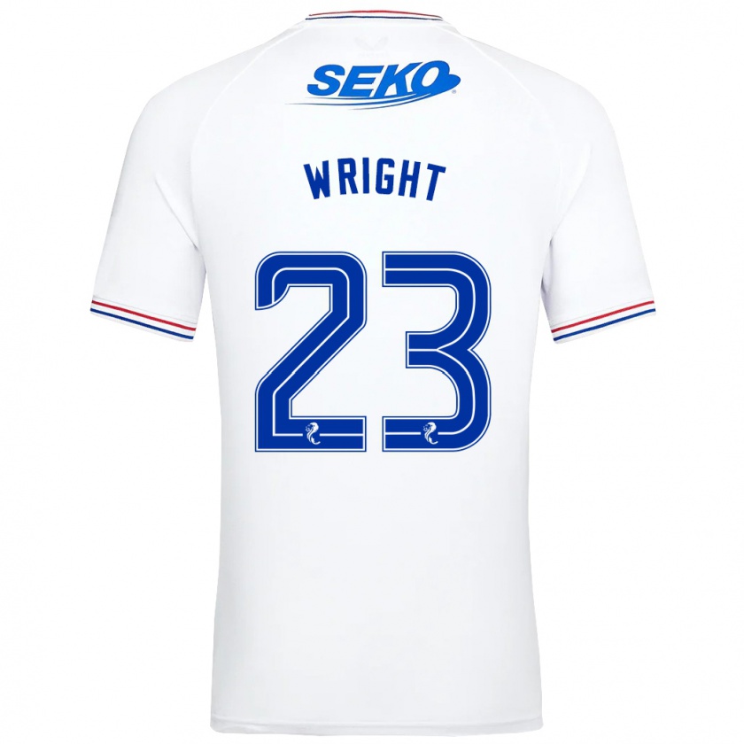 Kandiny Bambino Maglia Scott Wright #23 Bianco Kit Gara Away 2023/24 Maglietta