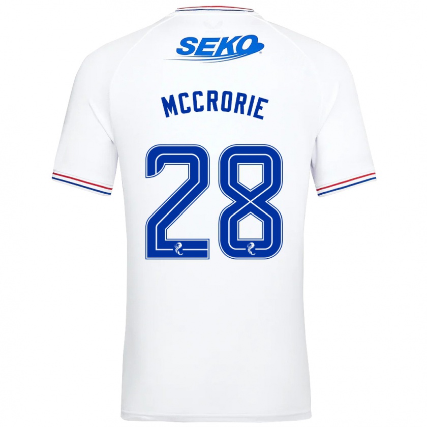 Kandiny Bambino Maglia Robby Mccrorie #28 Bianco Kit Gara Away 2023/24 Maglietta