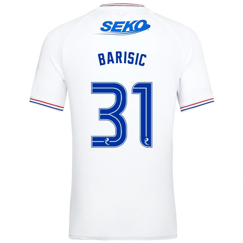 Kandiny Niño Camiseta Borna Barisic #31 Blanco 2ª Equipación 2023/24 La Camisa México