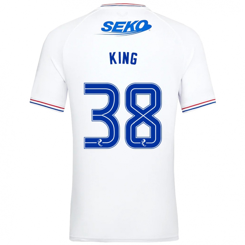 Kandiny Bambino Maglia Leon King #38 Bianco Kit Gara Away 2023/24 Maglietta