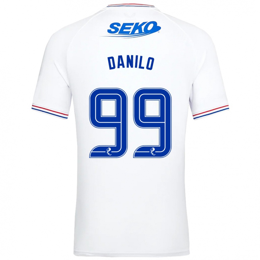 Kandiny Bambino Maglia Danilo #99 Bianco Kit Gara Away 2023/24 Maglietta