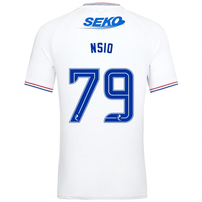 Kandiny Bambino Maglia Paul Nsio #79 Bianco Kit Gara Away 2023/24 Maglietta