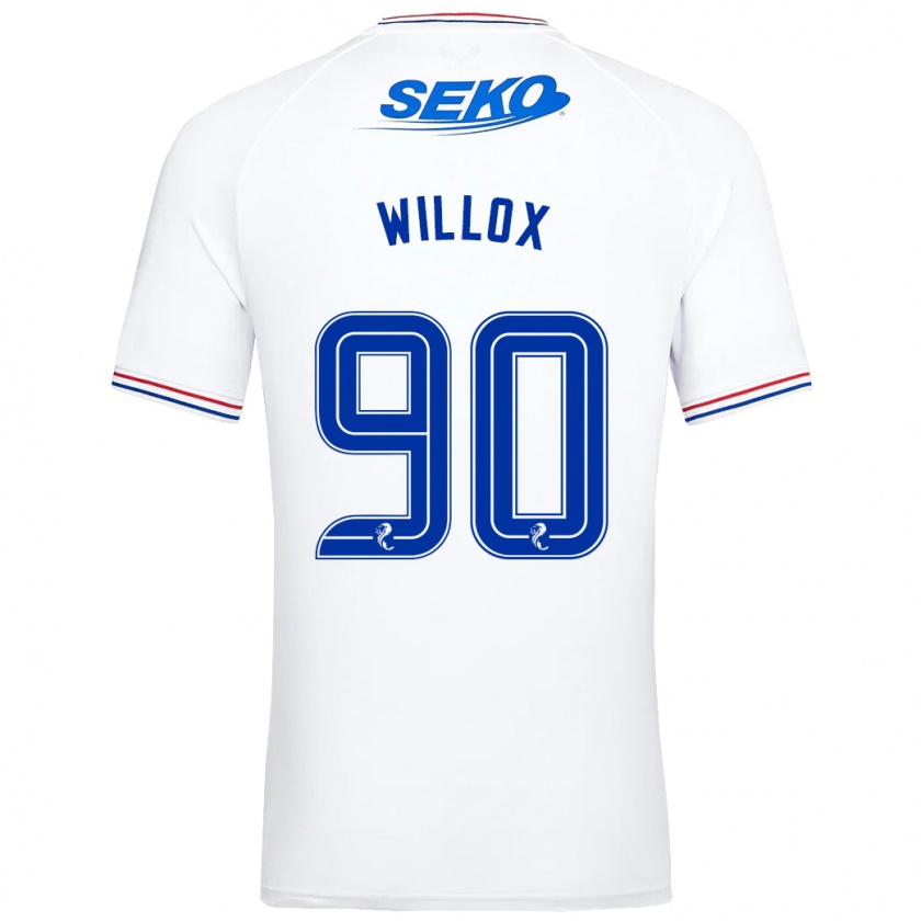 Kandiny Bambino Maglia Kieron Willox #90 Bianco Kit Gara Away 2023/24 Maglietta