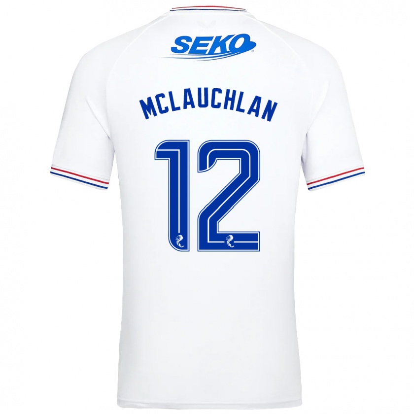 Kandiny Bambino Maglia Rachel Mclauchlan #12 Bianco Kit Gara Away 2023/24 Maglietta