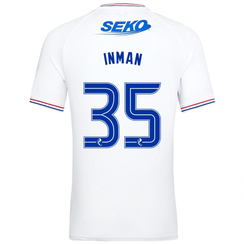 Kandiny Bambino Maglia Lucy Inman #35 Bianco Kit Gara Away 2023/24 Maglietta