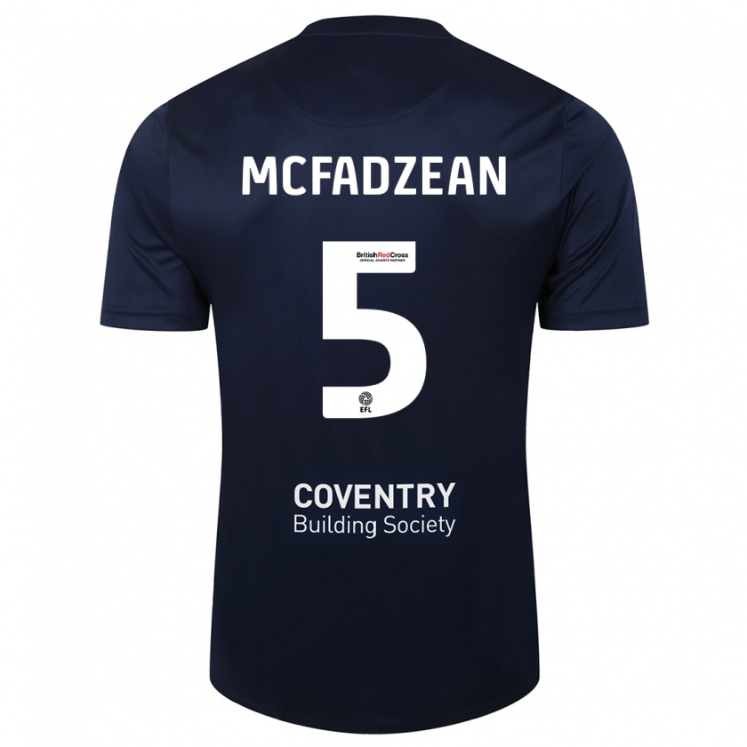 Kandiny Niño Camiseta Kyle Mcfadzean #5 Rojo Azul Marino 2ª Equipación 2023/24 La Camisa