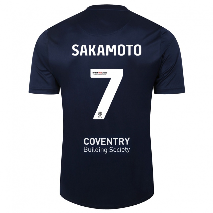 Kandiny Bambino Maglia Tatsuhiro Sakamoto #7 Marina Rossa Kit Gara Away 2023/24 Maglietta