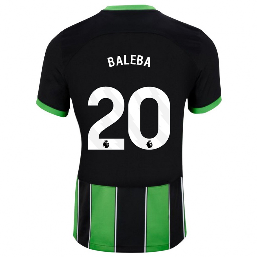 Kandiny Kinderen Carlos Baleba #20 Zwart Groen Uitshirt Uittenue 2023/24 T-Shirt België