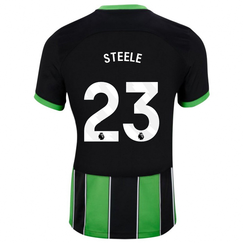 Kandiny Niño Camiseta Jason Steele #23 Verde Negro 2ª Equipación 2023/24 La Camisa