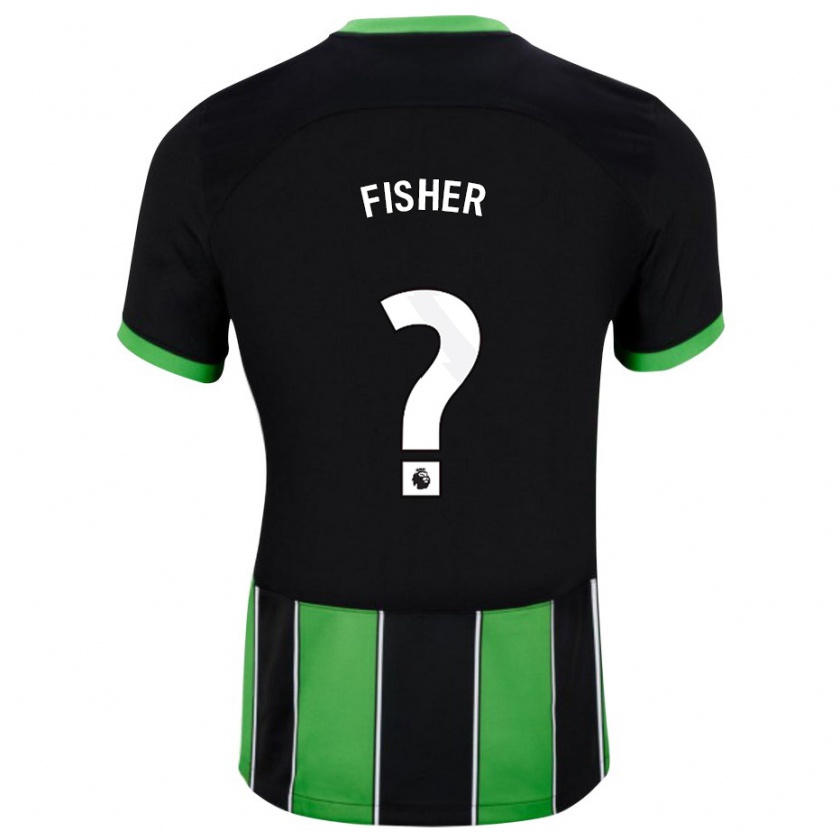 Kandiny Niño Camiseta Hugo Fisher #0 Verde Negro 2ª Equipación 2023/24 La Camisa