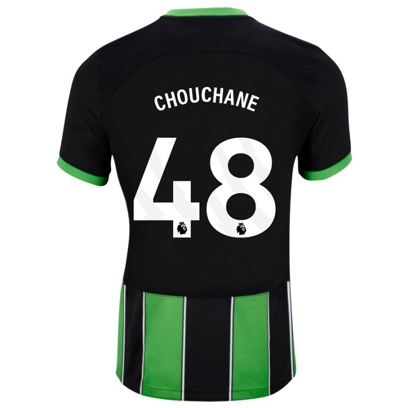 Kandiny Niño Camiseta Samy Chouchane #48 Verde Negro 2ª Equipación 2023/24 La Camisa