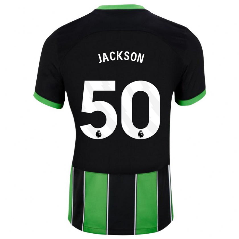 Kandiny Niño Camiseta Ben Jackson #50 Verde Negro 2ª Equipación 2023/24 La Camisa