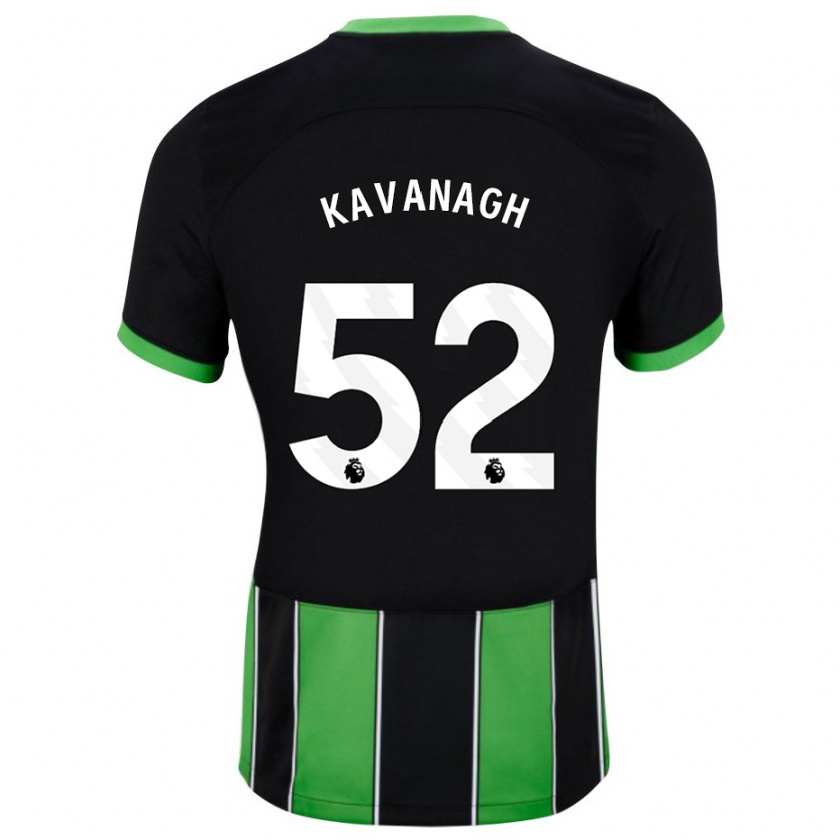 Kandiny Niño Camiseta Leigh Kavanagh #52 Verde Negro 2ª Equipación 2023/24 La Camisa