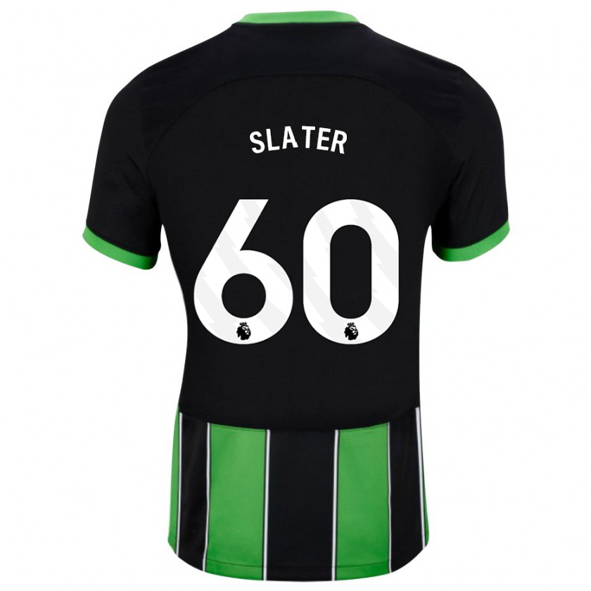 Kandiny Niño Camiseta Jacob Slater #60 Verde Negro 2ª Equipación 2023/24 La Camisa