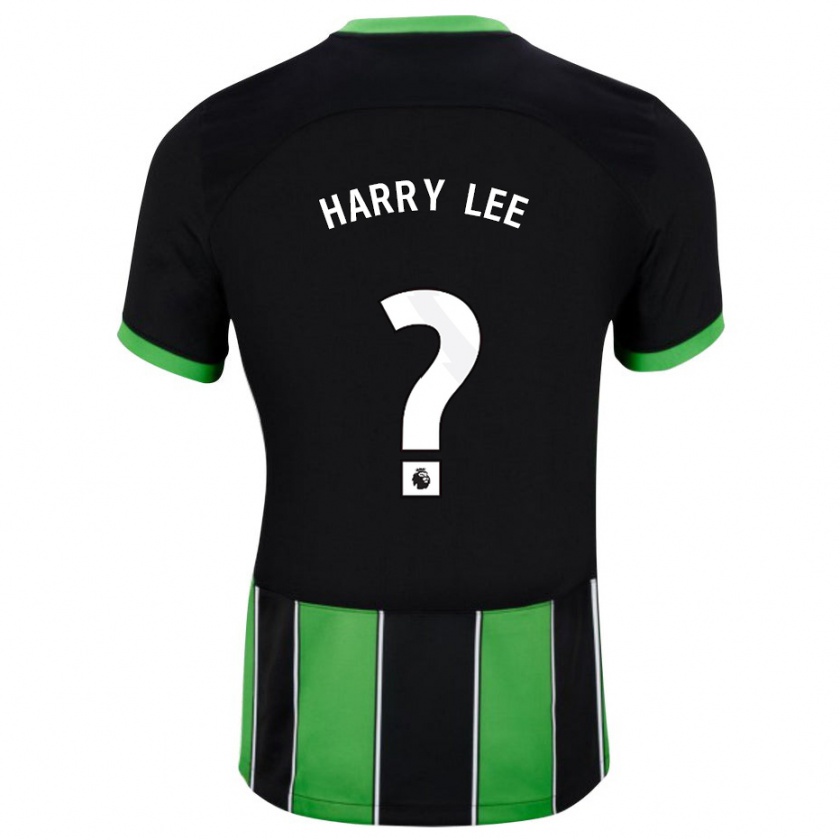 Kandiny Niño Camiseta Harry Lee #0 Verde Negro 2ª Equipación 2023/24 La Camisa