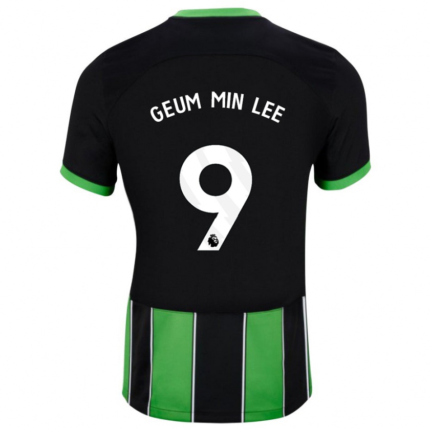 Kandiny Kinderen Lee Geum-Min #9 Zwart Groen Uitshirt Uittenue 2023/24 T-Shirt België