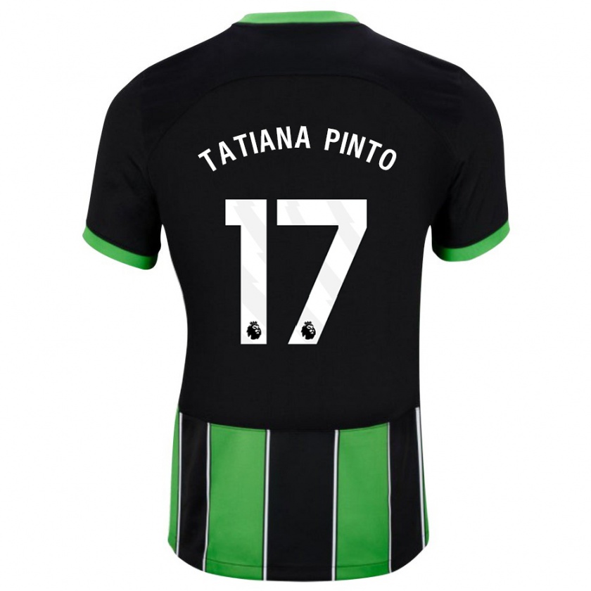 Kandiny Niño Camiseta Tatiana Vanessa Ferreira Pinto #17 Verde Negro 2ª Equipación 2023/24 La Camisa