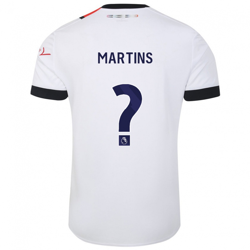 Kandiny Bambino Maglia Dominic Dos Santos Martins #0 Bianco Kit Gara Away 2023/24 Maglietta