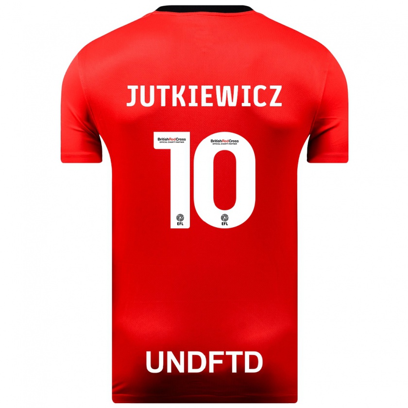 Kandiny Niño Camiseta Lukas Jutkiewicz #10 Rojo 2ª Equipación 2023/24 La Camisa