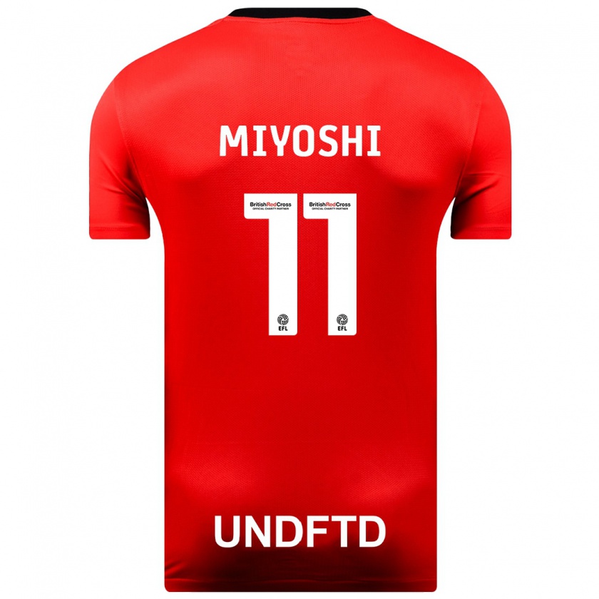 Kandiny Kinderen Koji Miyoshi #11 Rood Uitshirt Uittenue 2023/24 T-Shirt België