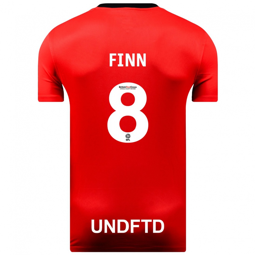 Kandiny Kinder Jamie Finn #8 Rot Auswärtstrikot Trikot 2023/24 T-Shirt Österreich